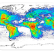 A map of global lightning density in 2021. The majority is located in the tropics and mid-latitudes.